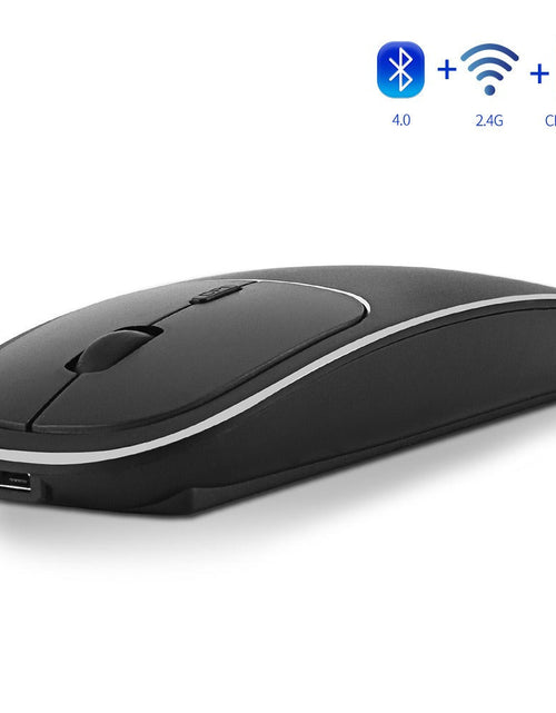 Load image into Gallery viewer, Aluminum alloy dual-mode wireless Bluetooth mouse rechargeable silent infinite computer accessories
