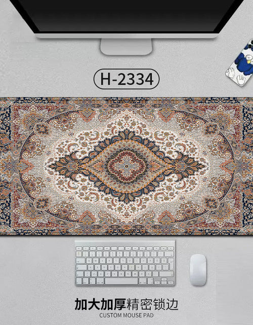 Load image into Gallery viewer, Large Persian Mouse Pad Office Carpet MousePad Natural Rubber Lockedge Anti Slip Desk Mat Laptop Office Game Accessories Pad
