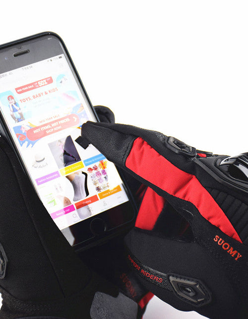 Load image into Gallery viewer, Motorcycle waterproof, windproof, warm winter touch-screen motorcycle riding gloves hand guards anti-fall thick long gloves
