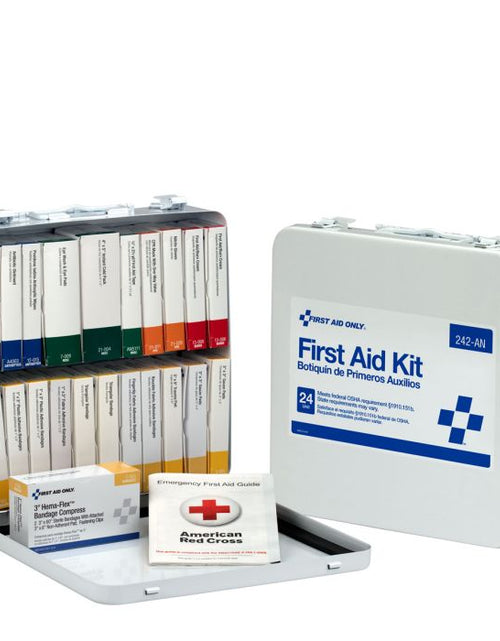 Load image into Gallery viewer, 24 Unit First Aid Kit Metal Case 50 Person
