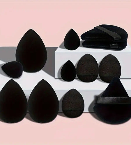 12Pcs Makeup Sponge Blender Beauty Egg Foundation Sponges Liquid Cream Cosmetic Puff Women Make Up Accessories Beauty Tools
