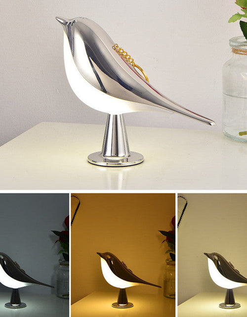 Load image into Gallery viewer, Creative Magpie Aromatherapy Lamp Car mounted Decorative Lamp Bedside Bird Night Lamp Three color Touch Charging Atmosphere Table Lamp
