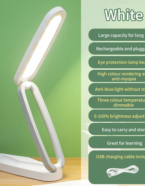Load image into Gallery viewer, Folding USB Rechargeable Eye Protection Desk Lamp Led Study Touch Student Children Desk Reading Bedside Lamp
