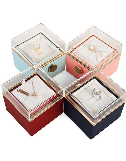 Load image into Gallery viewer, 360° Flip Rose Gift Box Necklace Ring Gift Box For Women Girlfriend 2024 Hot Best Valentine Mother Day Birthday Gift Decoration
