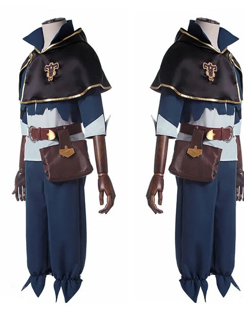 Load image into Gallery viewer, Anime Black Clover Asta Yuno Cosplay Costume Emperor Asta Uniform Tops Pants Cloak Bag Full Outfit Set Men Halloween Clothes
