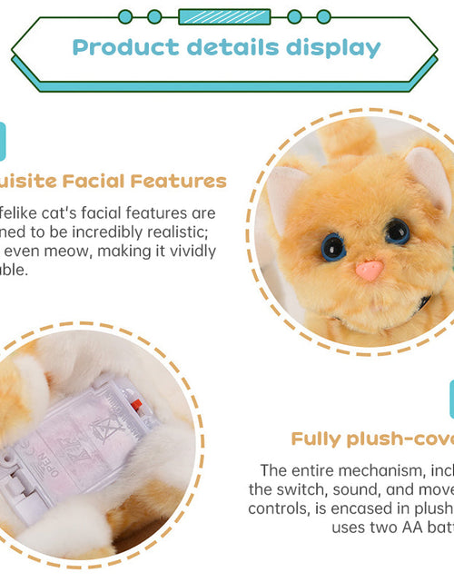 Load image into Gallery viewer, Realistic Electronic Cat Toy with Walking &amp; Barking Actions to Keep Your Pet Active and Entertained.
