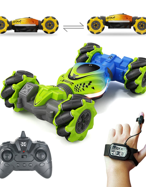 Load image into Gallery viewer, Induction Mini Gesture Twist Car Transform Car Watch Remote Control Double sided Stunt Climbing Toy Remote Control Car
