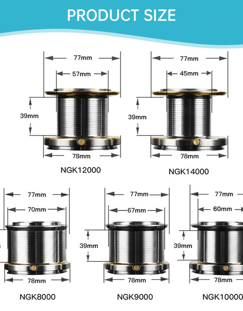 Load image into Gallery viewer, 17+1BB 8000-14000 Series Aluminum Alloy Spool Fishing Reel, 4.8:1 Gear Ratio, Durable Long Casting for Baitcasting
