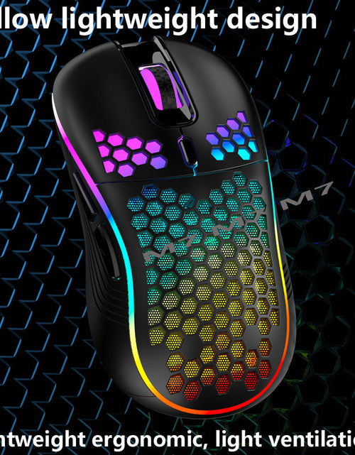 Load image into Gallery viewer, 2.4G Wireless Cave Mouse Lightweight Gaming Mouse with Luminous 7 Color Breathing Light Computer Accessories

