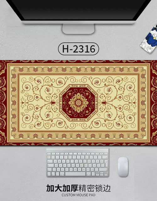 Load image into Gallery viewer, Large Persian Mouse Pad Office Carpet MousePad Natural Rubber Lockedge Anti Slip Desk Mat Laptop Office Game Accessories Pad
