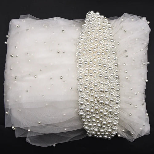 Load image into Gallery viewer, Pearl Hair Band Bridal Veils Extra Long Royal Cathedral Length Veil Wedding Veils with Comb Wedding Hair Accessories
