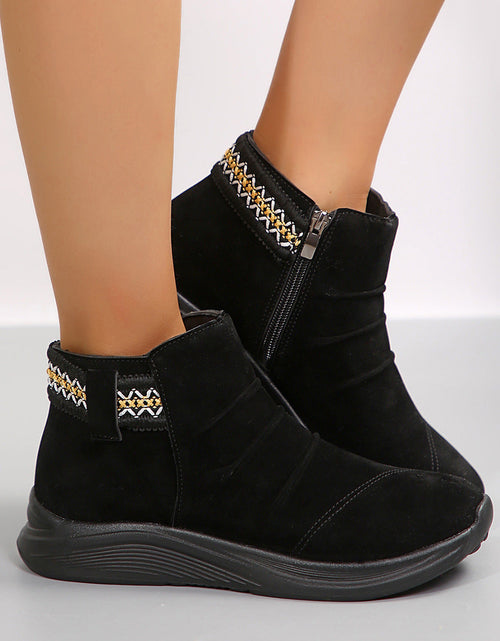 Load image into Gallery viewer, Round-Toe Women’s Frosted Martin Boots
