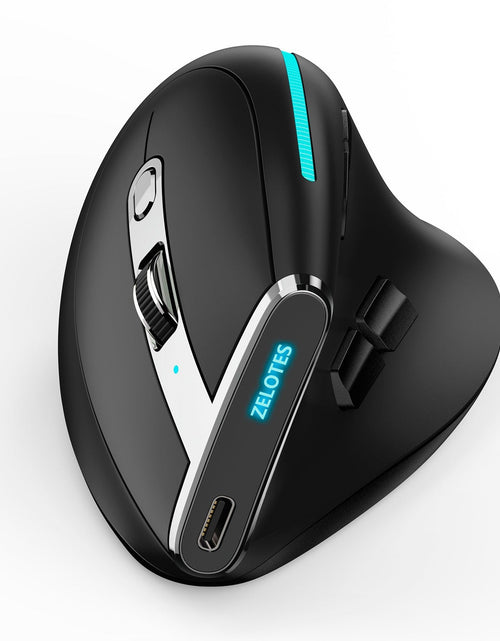 Load image into Gallery viewer, ZELOTES master F36 vertical grip ergonomics mouse proof hand the third mock examination charging Bluetooth programmable
