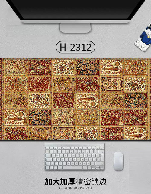 Load image into Gallery viewer, Large Persian Mouse Pad Office Carpet MousePad Natural Rubber Lockedge Anti Slip Desk Mat Laptop Office Game Accessories Pad
