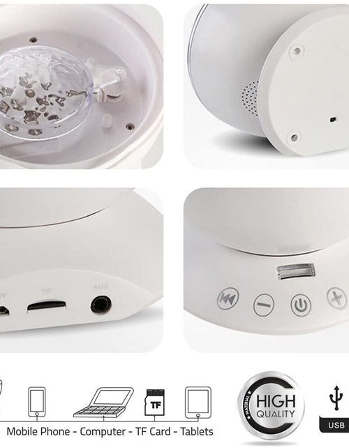 Load image into Gallery viewer, Ocean Wave Projector Light Led Night Lamp Music Player Remote Control USB Starry Projection Living Bedroom Party Decor Gifts
