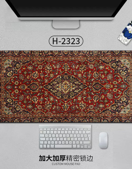 Load image into Gallery viewer, Large Persian Mouse Pad Office Carpet MousePad Natural Rubber Lockedge Anti Slip Desk Mat Laptop Office Game Accessories Pad
