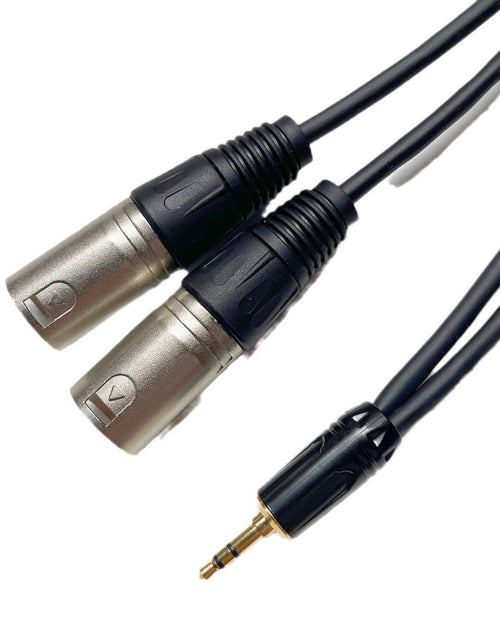 Load image into Gallery viewer, 3.5mm 1/2 conversion dual XLR cable, 3.5 pairs of dual XLR male and female three core to two XLR male and female audio cable

