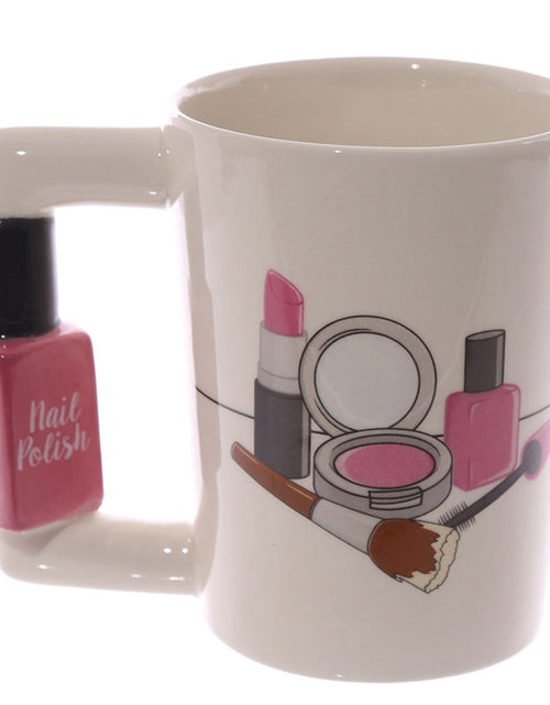 Load image into Gallery viewer, Creative Ceramic Mugs Girl Tools Beauty Kit Specials Nail Polish Handle Tea Coffee Mug Cup Personalized Mugs
