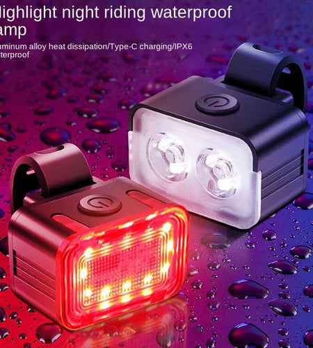 Bicycle lights, headlights, strong lights, night riding lights, taillights, mountain bikes, road bikes, children's charging, rainproof bike lights, cycling lights