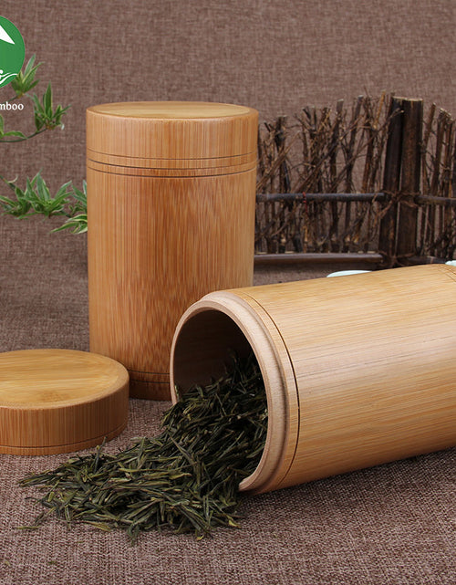 Load image into Gallery viewer, Bamboo Storage Bottles Jars Wooden Small Box Containers Handmade For Spices Tea Coffee Sugar Receive With Lid Vintage
