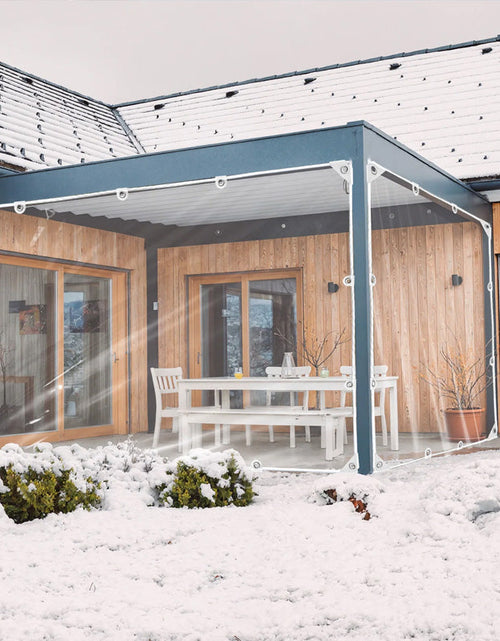 Load image into Gallery viewer, High-Quality Waterproof PVC Tarpaulin (420g/m² Transparent, Upgraded Grommets, Outdoor Windproof/Rainproof)
