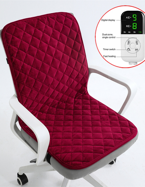 Load image into Gallery viewer, Heated Seat Cushion, 220V Electric Mat, Office Chair Warmer, Smart Timer, Integrated Backrest

