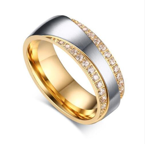 Load image into Gallery viewer, Vnox Wedding Rings for Women Men Promise Lover Valentine's Day Gift
