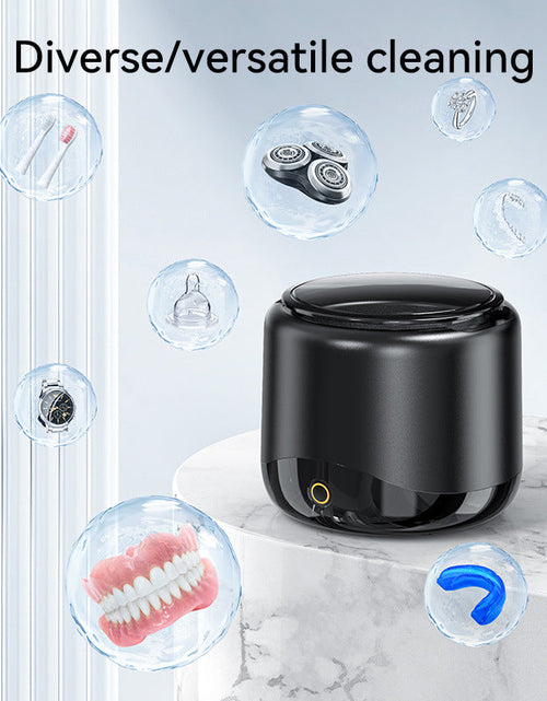 Load image into Gallery viewer, Ultrasonic cleaning machine portable and multifunctional home jewelry denture cleaner toothbrush head and tooth cover cleaner
