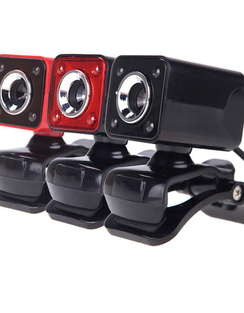 Load image into Gallery viewer, High definition night vision computer camera with built-in 10 meter sound-absorbing microphone and 4LED free switch
