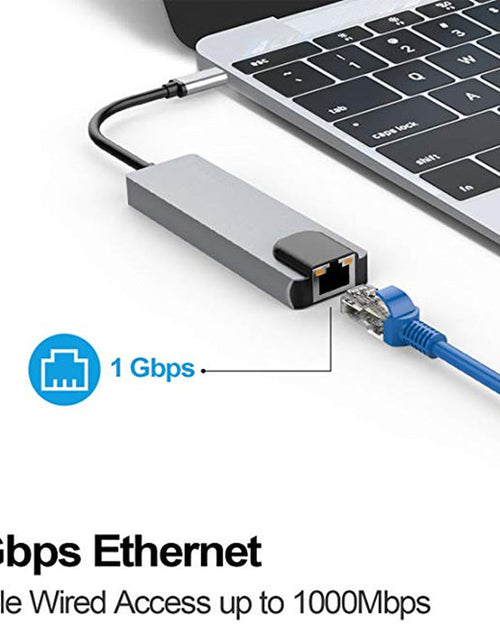 Load image into Gallery viewer, Type C docking station Type-C to HDMI 4K Gigabit Ethernet card 3.0HUB all in one
