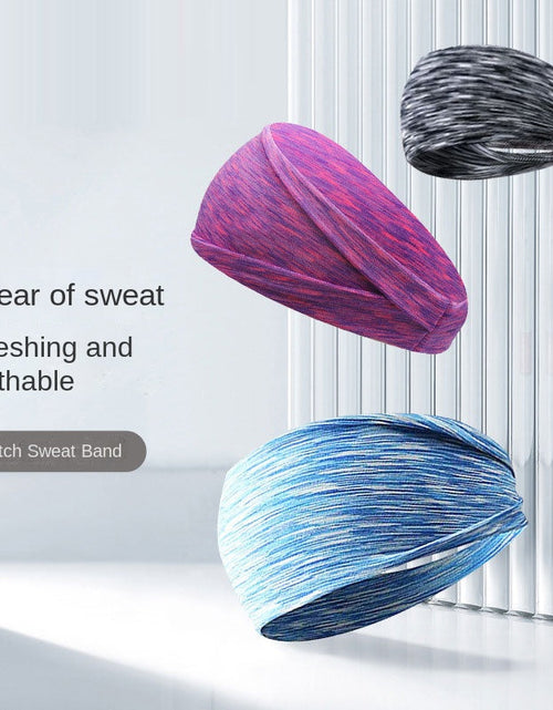 Load image into Gallery viewer, Widening exercise headband for sweat absorption, running, men's and women's fitness yoga, colorful, breathable, elastic, anti sweat headband
