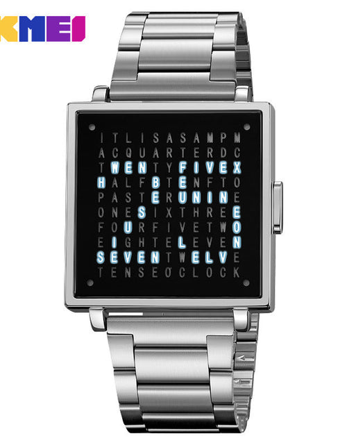 Load image into Gallery viewer, LED steel strip electronic leisure waterproof watch
