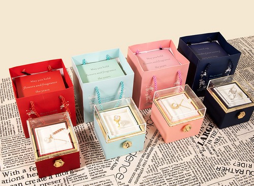 Load image into Gallery viewer, 360° Flip Rose Gift Box Necklace Ring Gift Box For Women Girlfriend 2024 Hot Best Valentine Mother Day Birthday Gift Decoration
