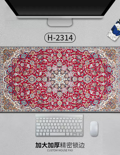 Load image into Gallery viewer, Large Persian Mouse Pad Office Carpet MousePad Natural Rubber Lockedge Anti Slip Desk Mat Laptop Office Game Accessories Pad
