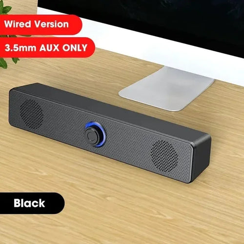 Load image into Gallery viewer, PC Soundbar Wired and Wireless Bluetooth Speaker USB Powered Soundbar for TV Pc Laptop Gaming Home Theater Surround Audio System
