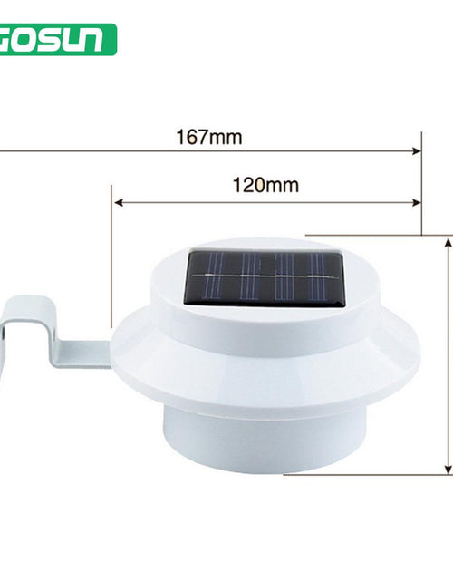 Load image into Gallery viewer, 3 leds light sensor control Solar Powered Fence Gutter Solar Lights, Outdoor Security Solar Lamps
