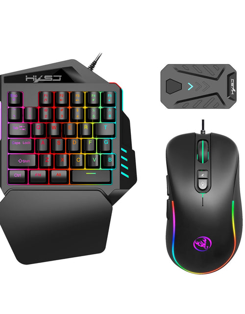Load image into Gallery viewer, Wired Android Throne One handed Keyboard and Mouse Set Android Game PUBG Gun Converter

