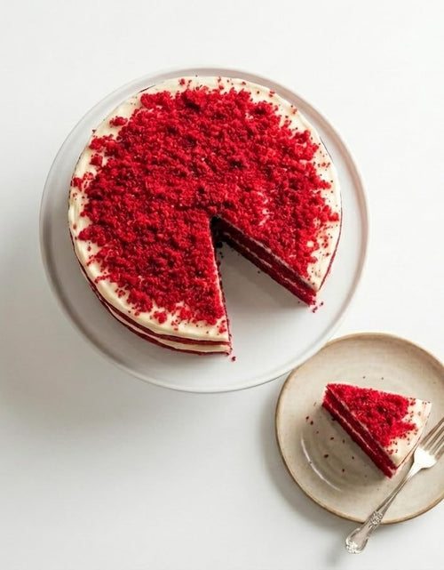 Load image into Gallery viewer, Andy Anand Sugar Free Red Velvet Cake – Keto &amp; Diabetic Friendly, Belgian Chocolate, Moist &amp; Rich, No Preservatives, 2.4 lb Gourmet Gift
