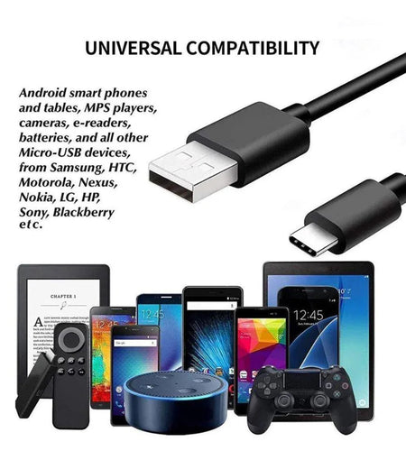 ReHisk Versatile USB-A to USB-C Cable 10 Packs