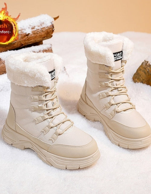 Load image into Gallery viewer, Women’s Fleece-Lined Chunky Sole Shoes – Warm Casual Winter Comfort Shoes
