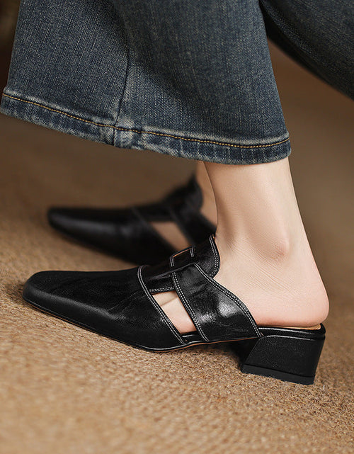 Load image into Gallery viewer, Retro Closed Toe Half Slippers
