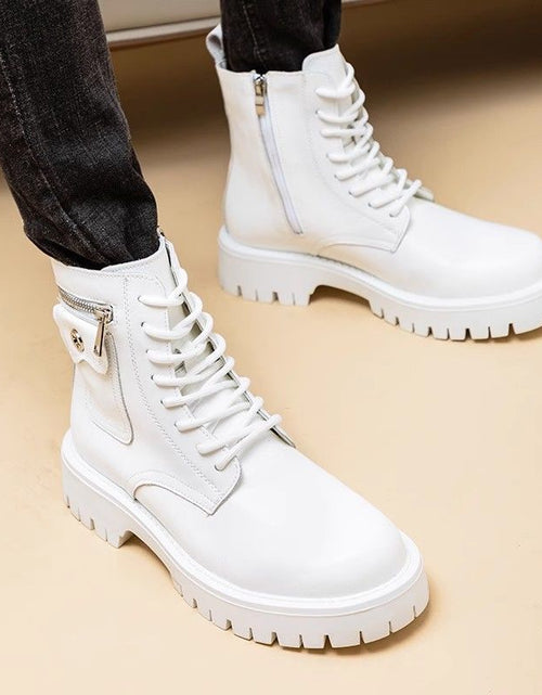 Load image into Gallery viewer, Leather High-Top Martin Boots
