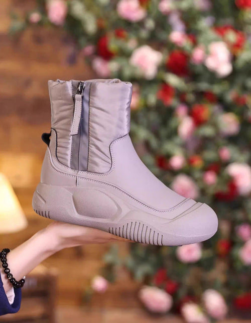 Load image into Gallery viewer, Women’s Plush Snow Boots – Waterproof Side-Zip Winter Boots
