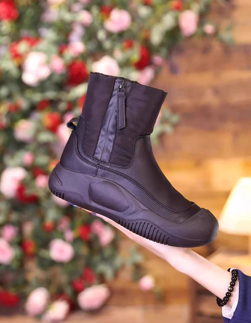 Load image into Gallery viewer, Women’s Plush Snow Boots – Waterproof Side-Zip Winter Boots
