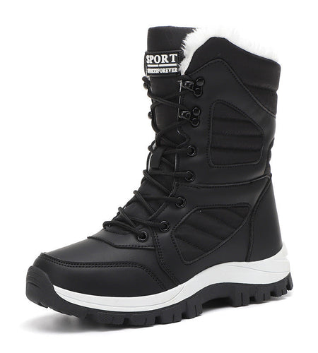 Women’s Long Wool & Velvet Snow Boots | Thickened Warm Winter Footwear