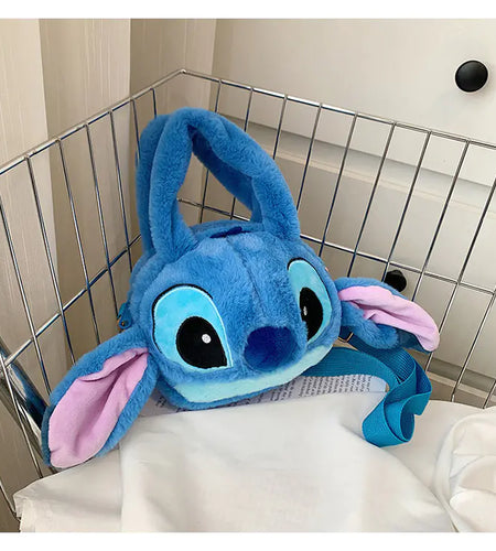 Stitch Plush Shoulder Bag - Korean Style Crossbody Bag