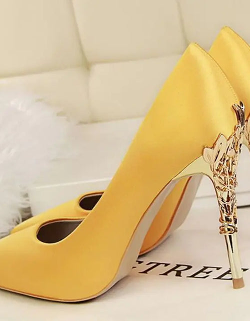 Load image into Gallery viewer, White Satin High Heels for Women - Stylish Pointed Shoes
