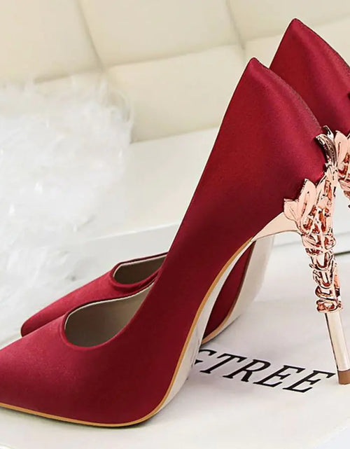 Load image into Gallery viewer, White Satin High Heels for Women - Stylish Pointed Shoes
