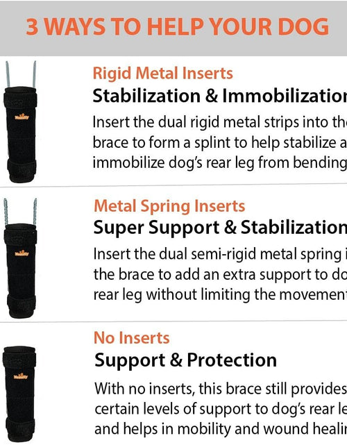 Load image into Gallery viewer, NeoAlly 3-in-1 Long Rear Leg Hock Brace - Rigid and Spring Inserts | Safety Reflective Straps [Long Version] (Pair)
