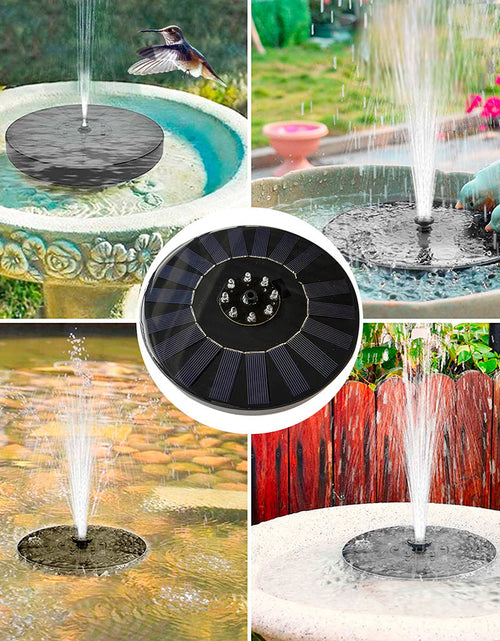 Load image into Gallery viewer, Solar Fountain Outdoor Pool Flowing Water Floating Fountain Power Storage Fountain with Lights Bird Bath Fountain Garden Decoration
